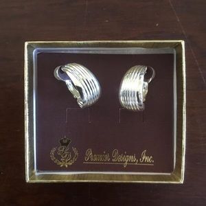 “Groovy” Silver Earrings (Costume Jewelry)